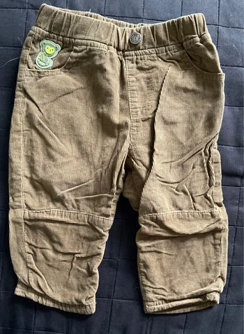 Pantalon en velours souple kaki DPAM 1 an