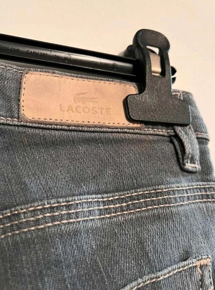 Jean femme  Lacoste 36 gris - photo numéro 5