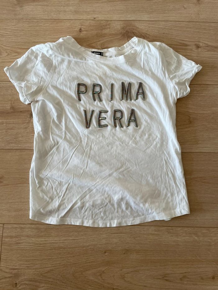 t shirt simple avec inscription prima vera taille XS
