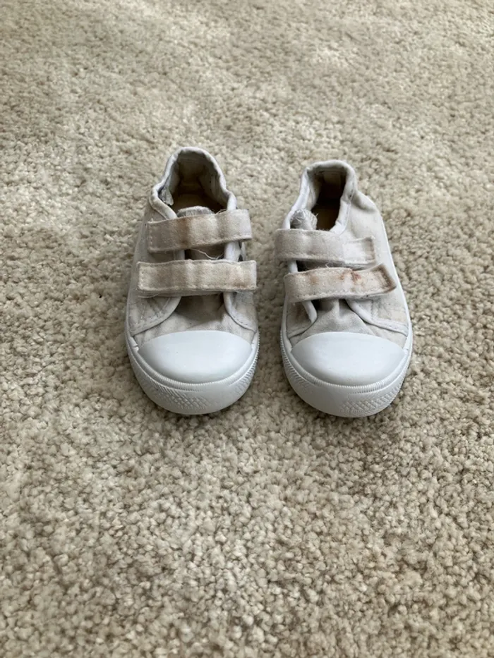 Paire de chaussures type tennis blanches mixtes - saxo - 24