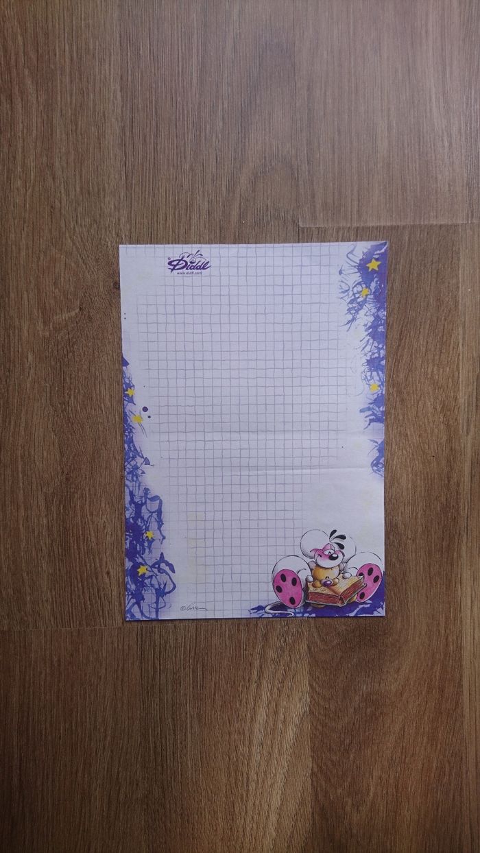 2 feuilles A5 papier a lettres Diddl - photo numéro 2