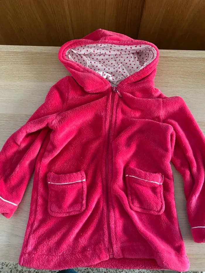 Robe gilet pilou 4 ans fille tao United Colors of Benetton okaidi rose bleu beige - photo numéro 4
