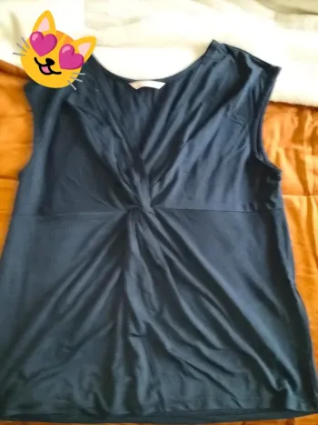 Débardeur bleu camaïeu S