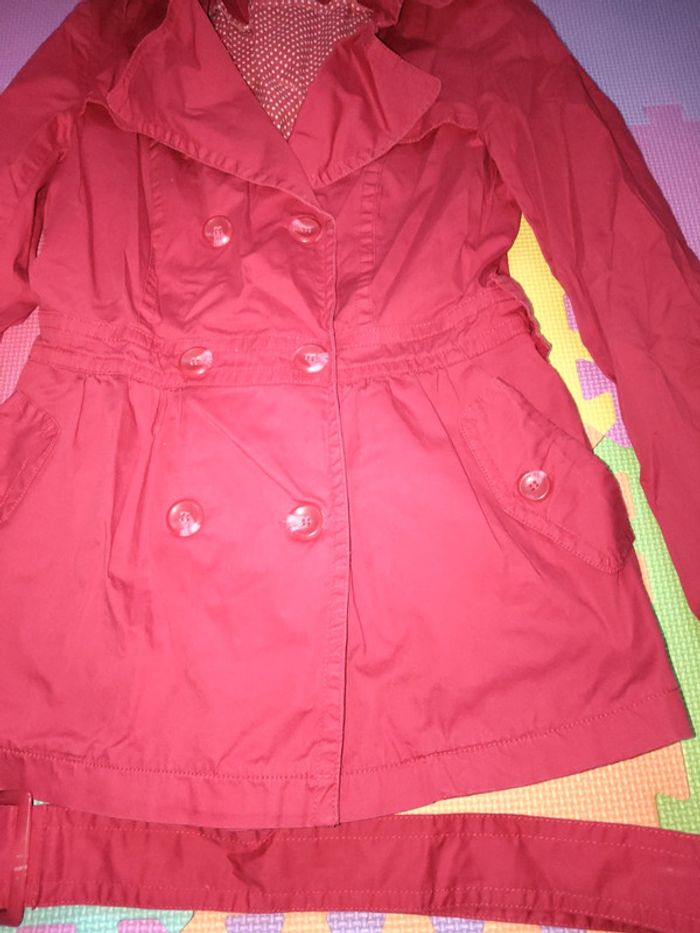 Trench rouge taille 36 - photo numéro 3