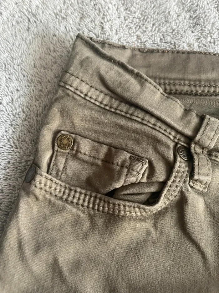 Pantalon kaki Karl Marc John modèle Ashram – T38, coupe chic & confort, coton stretch - photo numéro 3