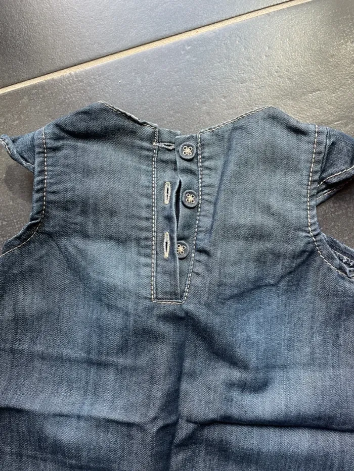Ensemble robe jeans collant gilet - photo numéro 4