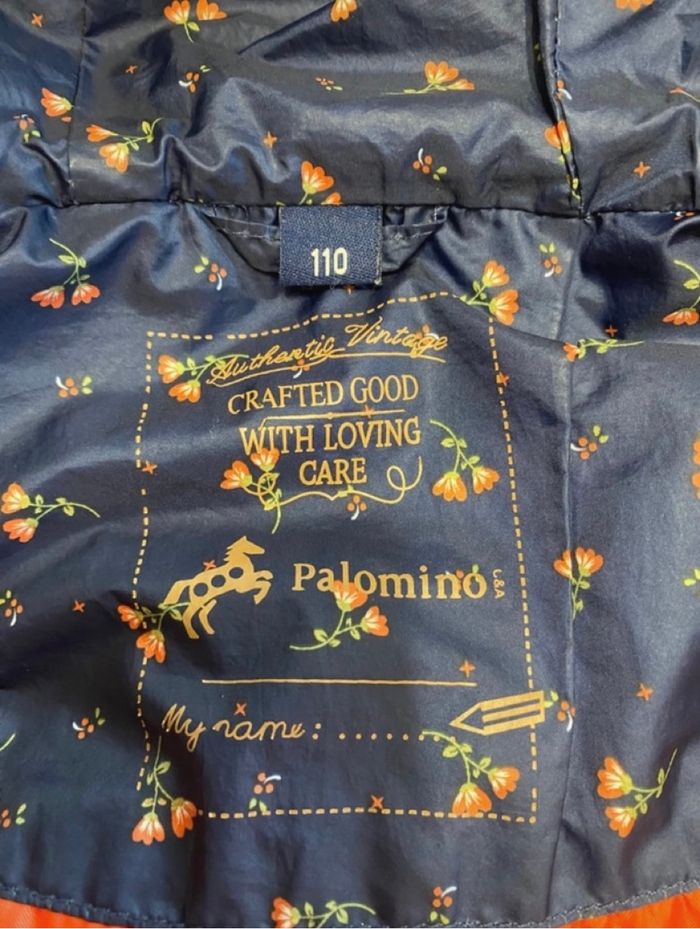 Blouson doudoune bleue marine à fleurs - photo numéro 5