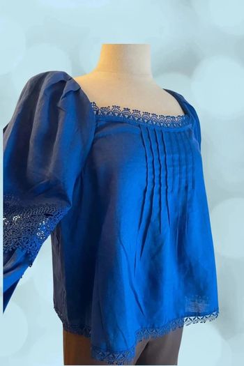 Blouse bleu électrique remise 60%