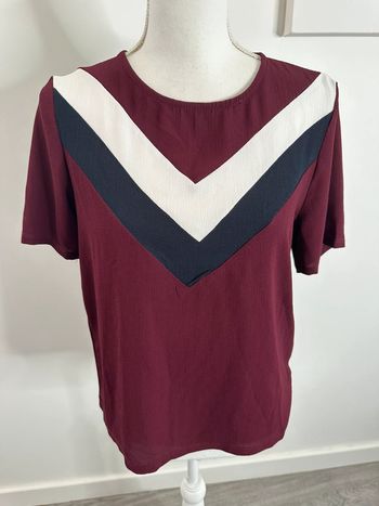 Blouse à manches courtes bordeaux Women Only T38 M