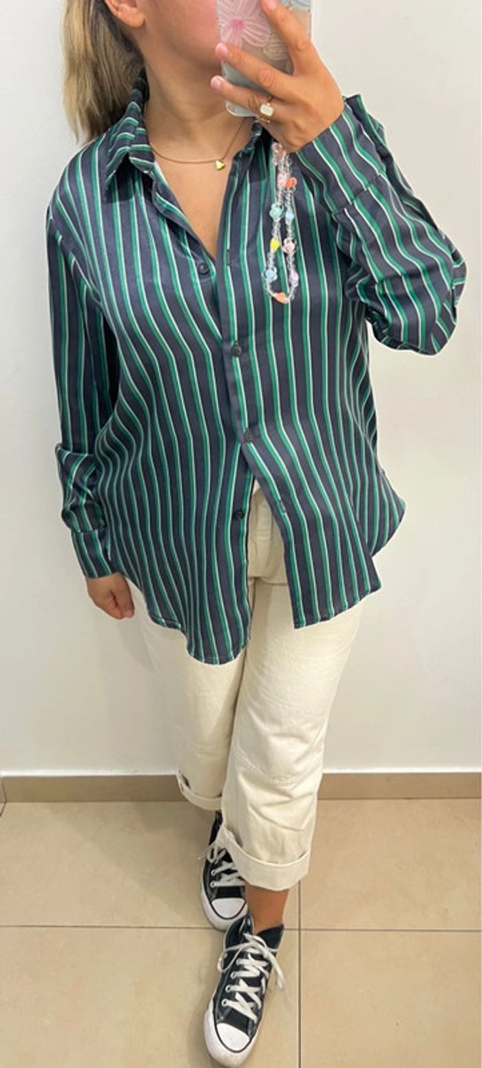 Chemise H&M À Rayures Taille 40 - photo numéro 4