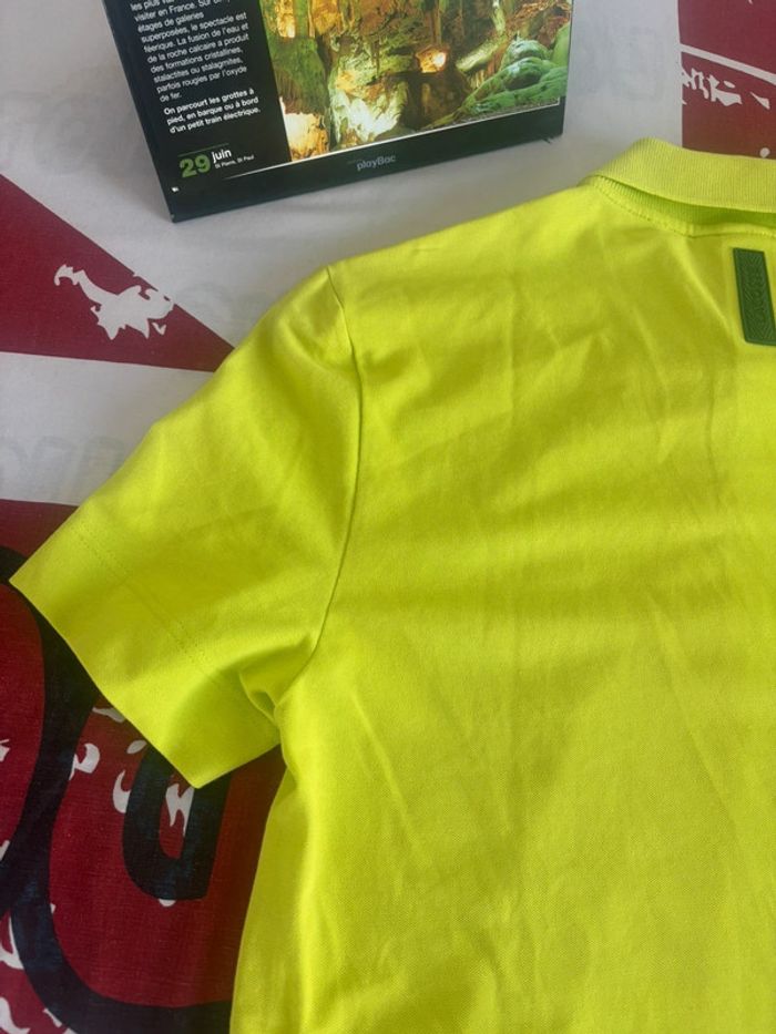 Polo Lacoste taille S vert fluo logo ton sur ton - photo numéro 14