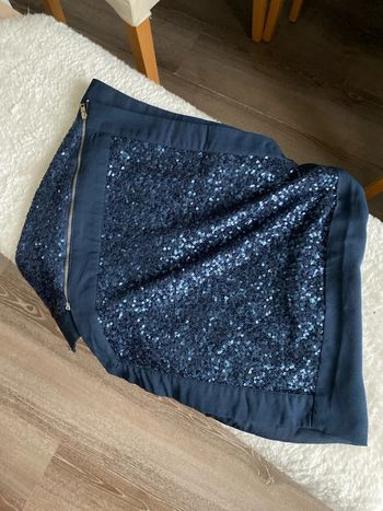 Jupe sequins bleu