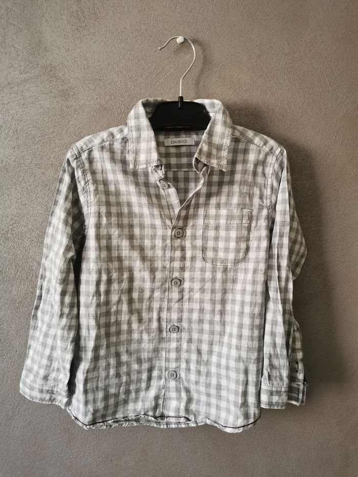 Chemise garçon, 4 ans, Okaidi.