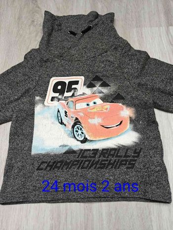 Tee-shirt manches longues cars 2 ans tbe 