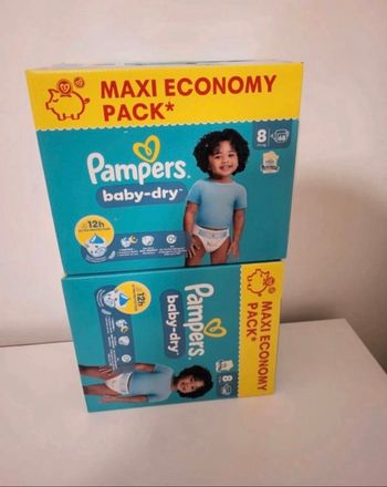 [-30% code HAMAC30] 136 couches Pampers baby dry taille 8