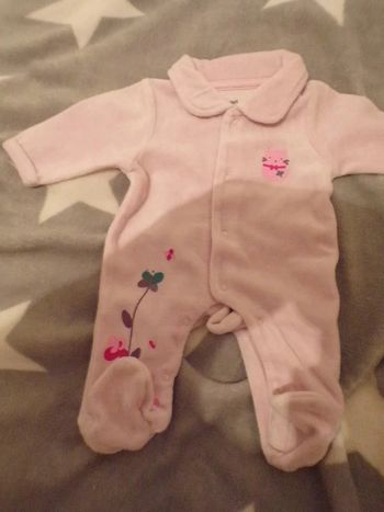 Pyjama en velours naissance vertbaudet