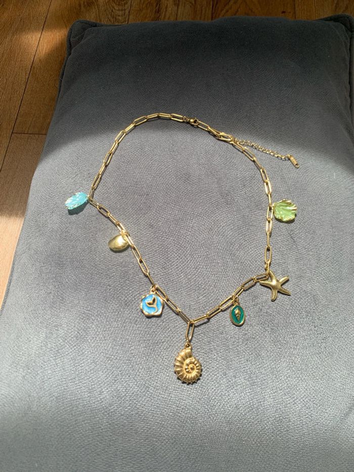 collier acier inoxydable doré