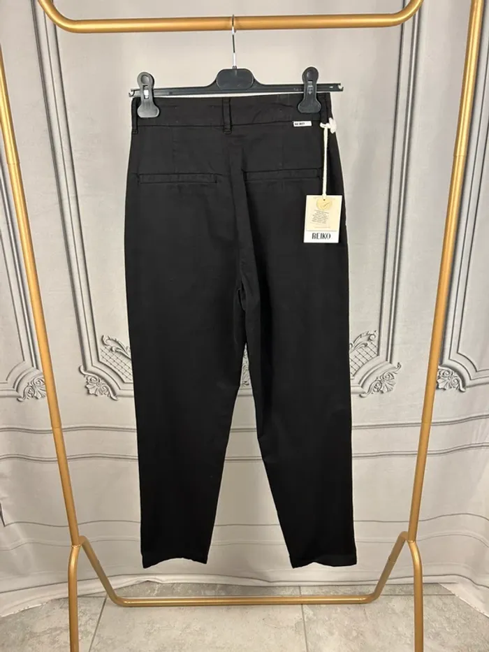 Pantalon Chino Reiko Taille haute Noir W25 Neuf - photo numéro 5