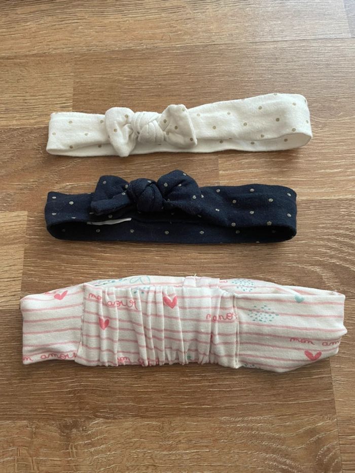 Lot 3 bandeaux  bébé fille