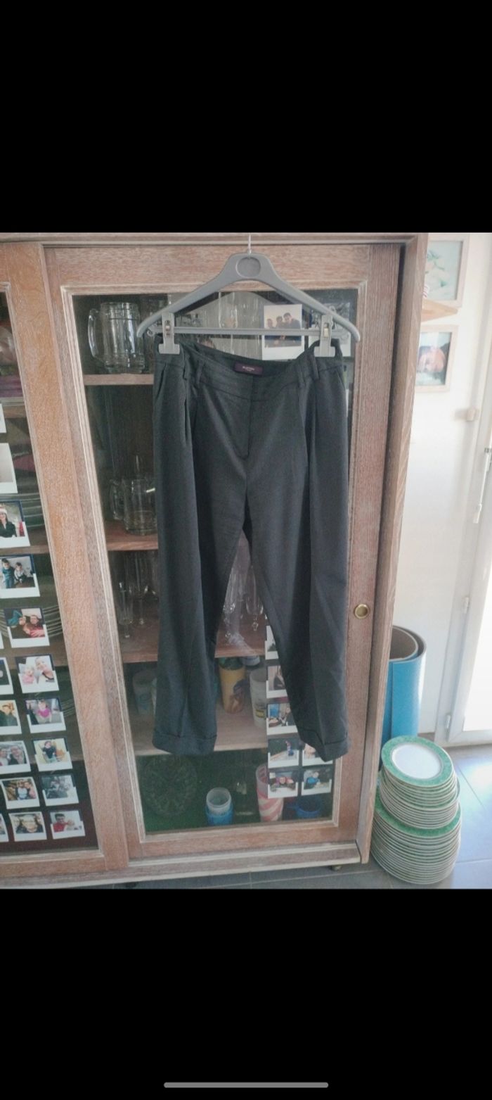 Pantalon noir en lin
