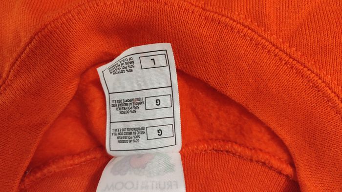 Vêtement homme Sweatshirts Sweats pull orange Fruit of the loom taille L #Retrostreet - photo numéro 3
