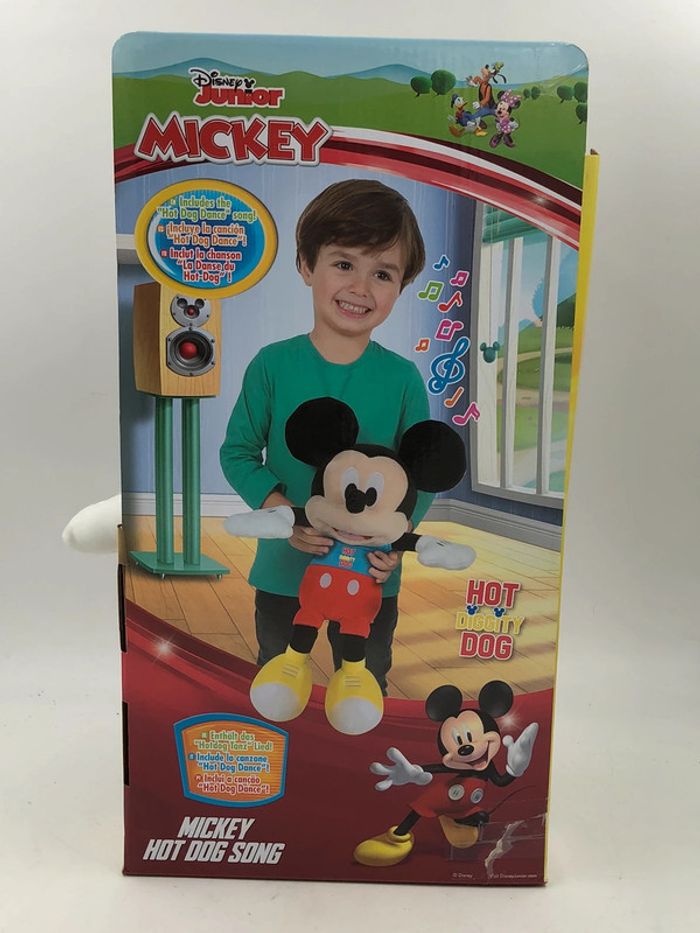 Peluche Disney Junior Mickey Hot Dog Song 40 cm IMC Toys neuf - photo numéro 3
