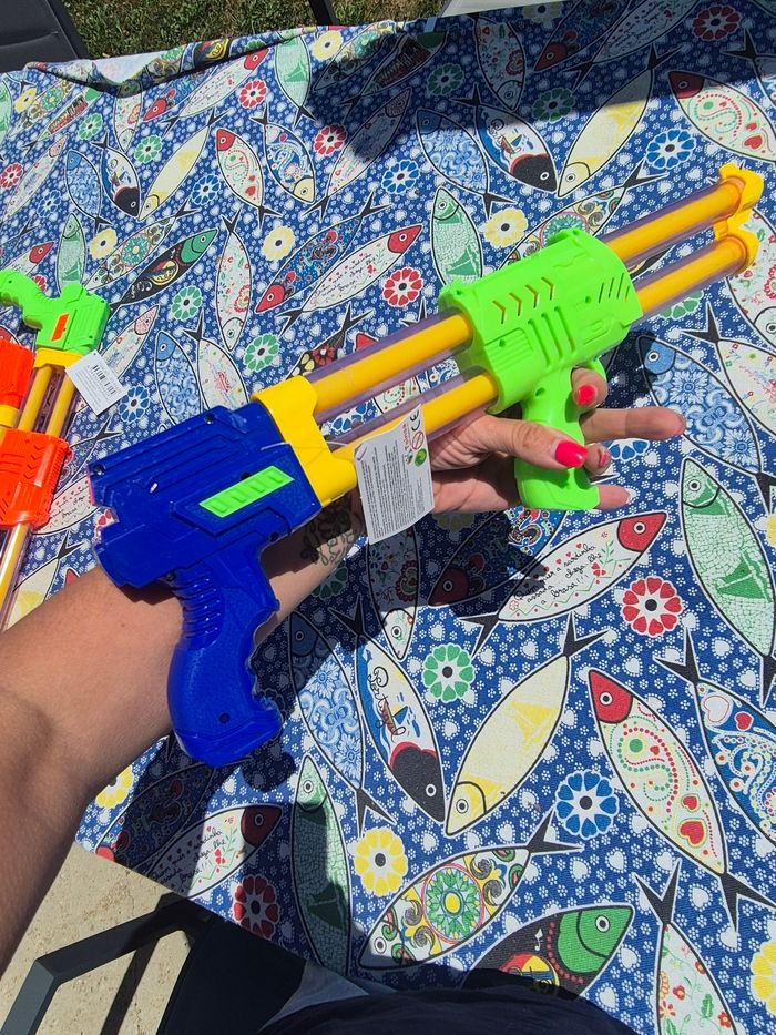 Pistolet a eau manche bleu
