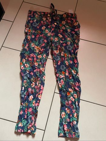 Pantalon fluide fleuri esprit