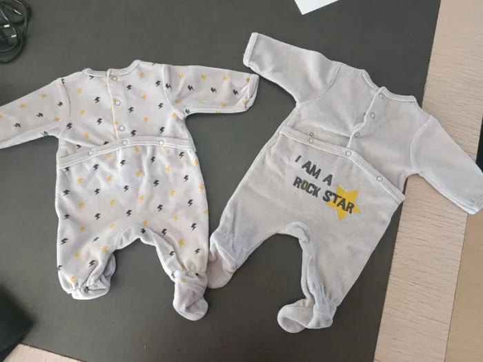 Lot de 2 pyjama naissance - photo numéro 2