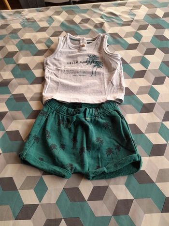 short et débardeur Kiabi 9mois très bon état