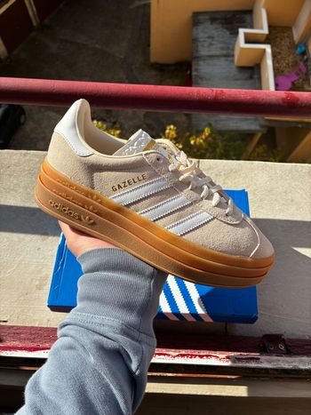 Adidas Gazelle Bold Wonder White/White/Gold Met - Taille 38 2/3 - Neuves