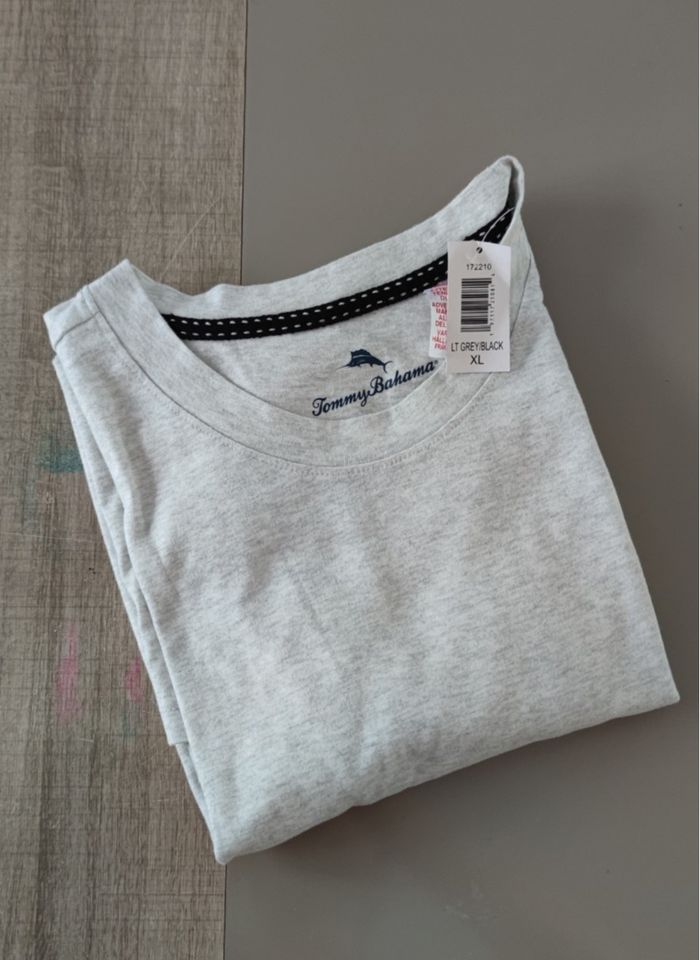 T-shirt à manches courtes pour homme marque Tommy Bahama taille XL couleur gris - photo numéro 3