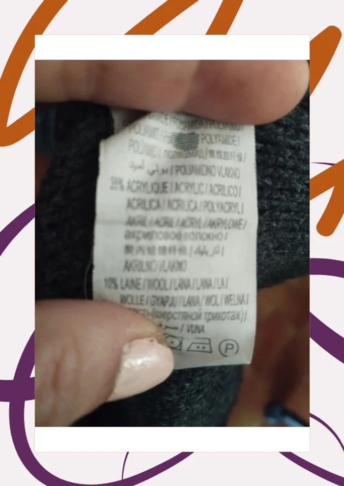 🩶 Robe gris foncé - MC - Laine - 10 ans - Bilook 🩶 - photo numéro 3