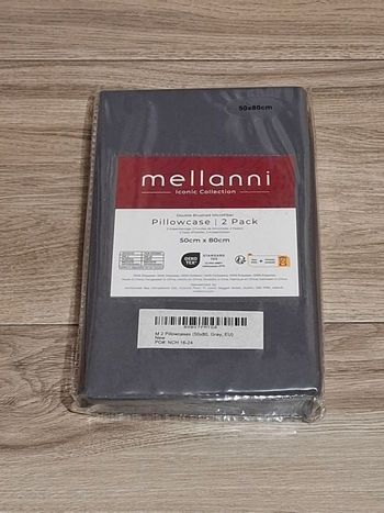 Pack 2 taies d'oreiller microfibre lit drap gris