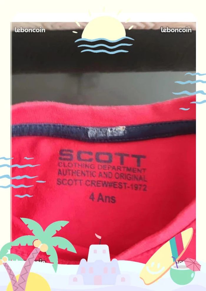 Tee shirt Scott rouge 4 ans - photo numéro 2