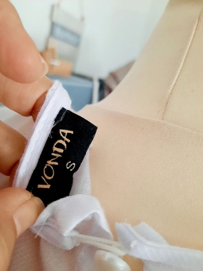 Blouse 36 blanche macramé  Vonda #lora11femme36 - photo numéro 6