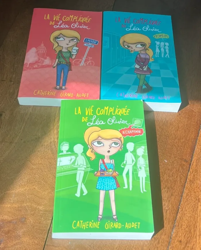 Lot de 3 livres la vie compliquée de Léa, Olivier de Catherine Girard-Audet adolescents enfants