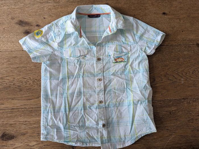 Chemise manche courte a carreaux sergent major