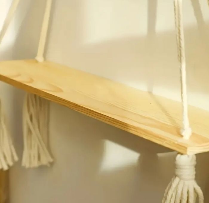 Suspension macramé étagère plantes - photo numéro 4