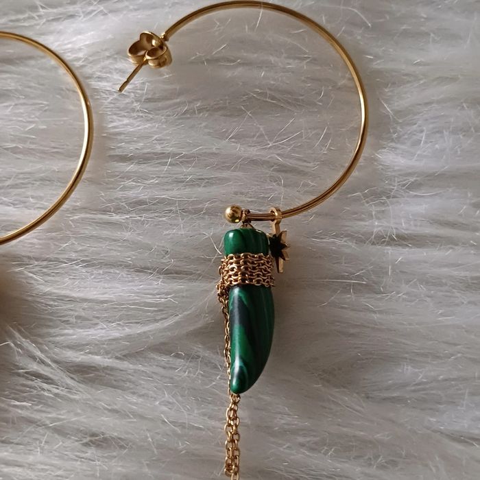 Boucles d'oreilles ikita en acier inoxydable - photo numéro 2