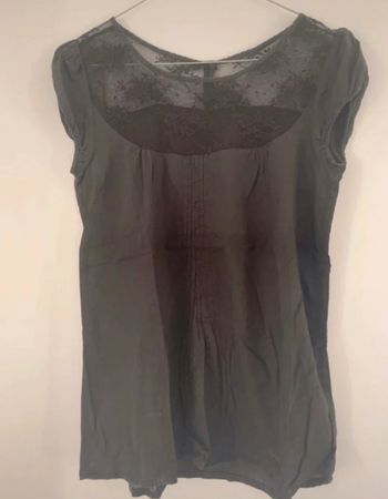 Haut blouse noir dentelle Pimkie taille 34