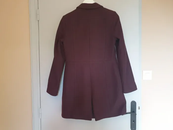 Manteau en laine Kookaï taille 38 violine - photo numéro 2