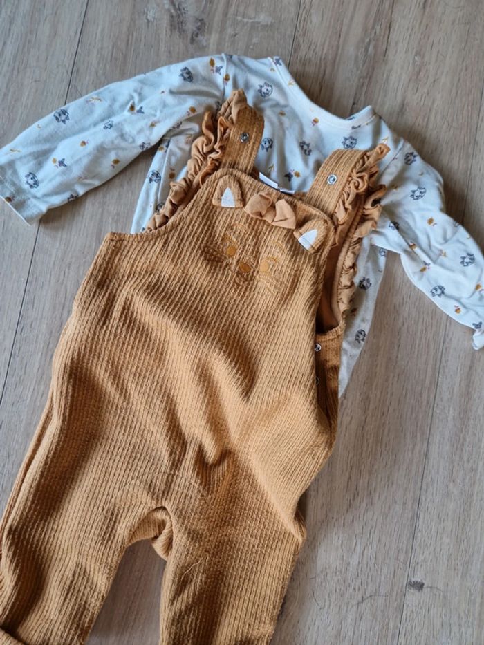 Ensemble salopette 6 mois marie aristochat - photo numéro 2