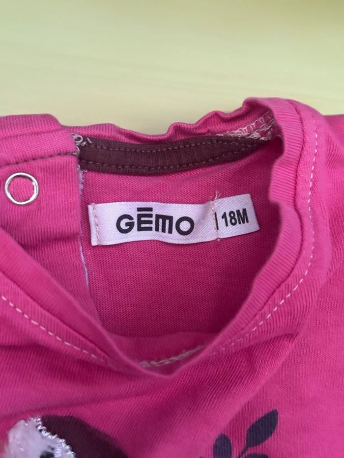 T-shirt rose oiseau Gémo - photo numéro 4