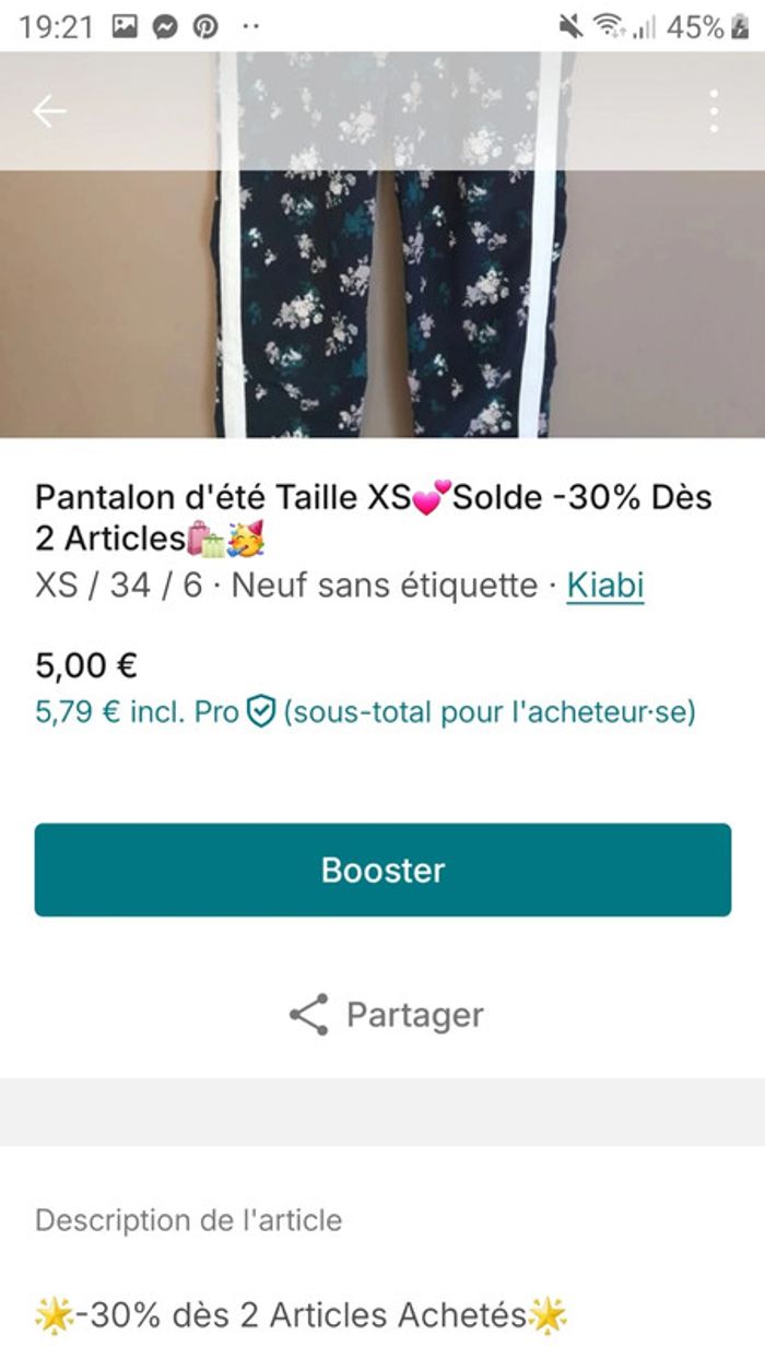 Pantalon d'été Taille XS Comme Neuf🌿💞 - photo numéro 5
