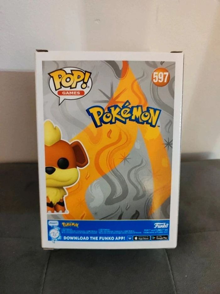 Figurine Funko Pop Caninos 597 - Pokémon - Growlithe - Fukano - photo numéro 5