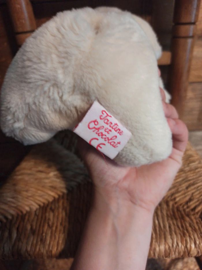 Peluche raton laveur tartine et chocolat tbe - photo numéro 4