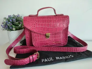 Sac Mademoiselle George 🩷 Alligator Cocktail Tourmaline - Paul Marius