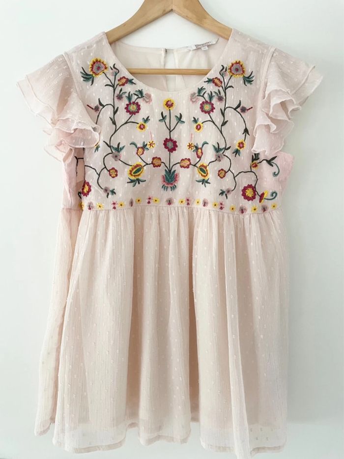 Blouse brodée clockhouse taille M