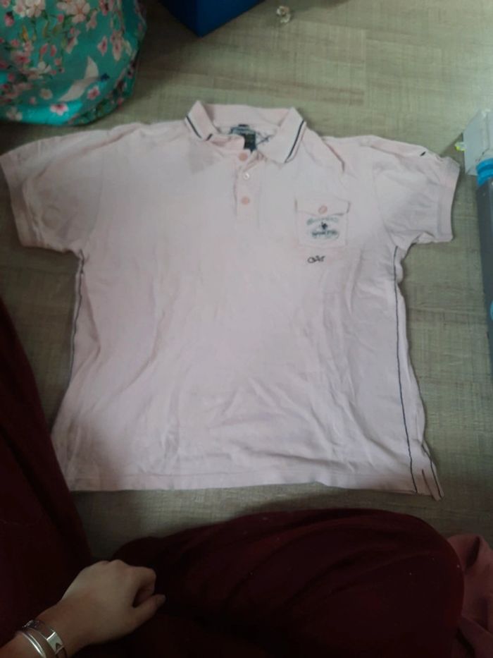 Polo homme rose claire